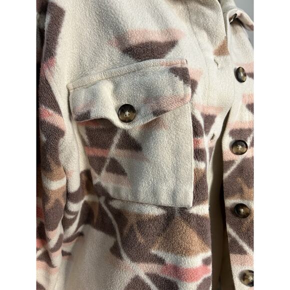 Anthropologie Sanctuary Pocket Shacket Southwest Shirt Jacket Sz S Oversized - Picture 5 of 8
